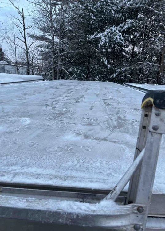 After: Trailer completely clear of snow